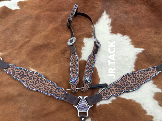 Oil Slick Leopard Tack Set (Ready to Ship)