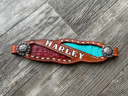 Custom Name Buckstitch Noseband Only(Made to Order)